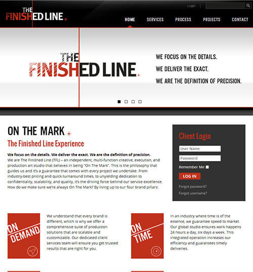 Thumbnail: The Finished Line.com Website